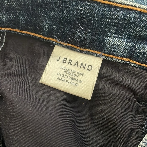 J BRAND ADELE MASON RAZE CROPPED MIDRISE STRAIGHT JEANS - 26 - Picture 3 of 6
